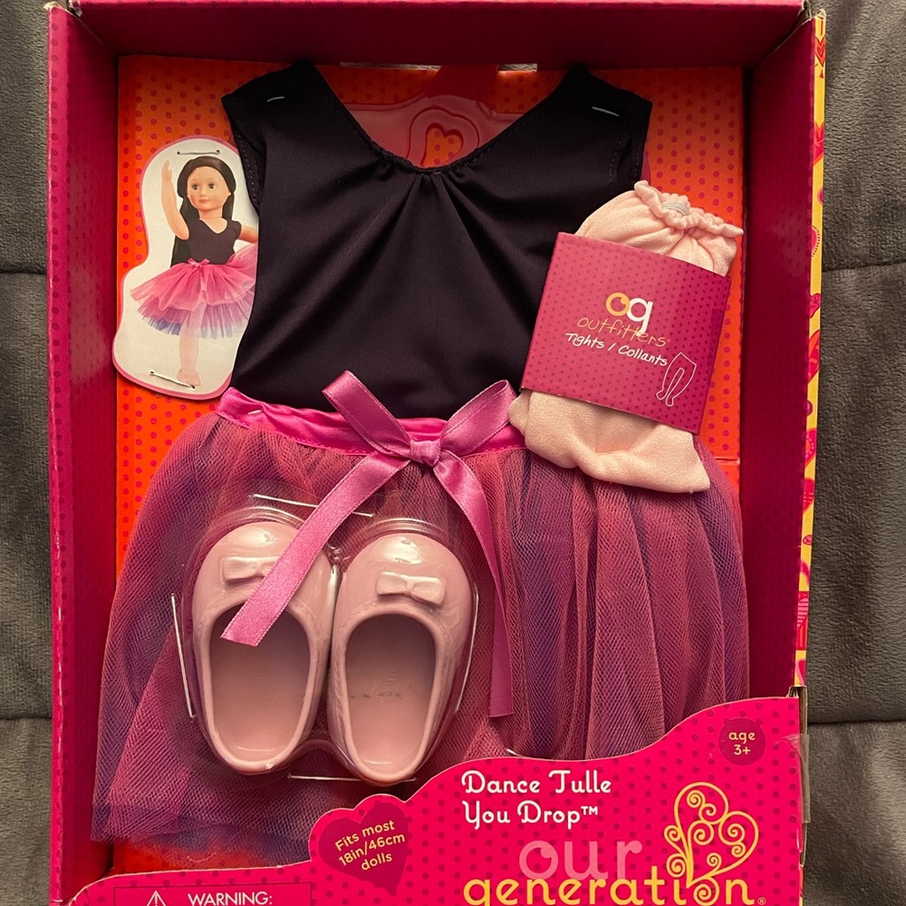 Our generation “dance tulle you drop” outfit